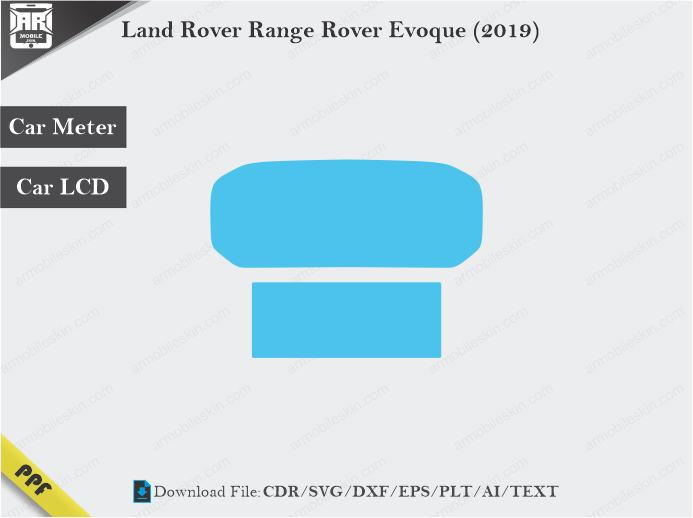 Land Rover Range Rover Evoque (2019) Car Screen Wrap Cutting Template
