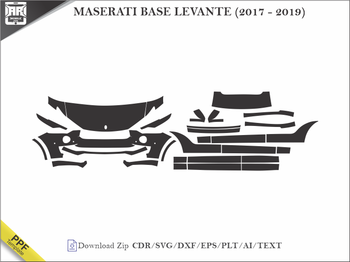 MASERATI BASE LEVANTE (2017 - 2019) Car PPF Template