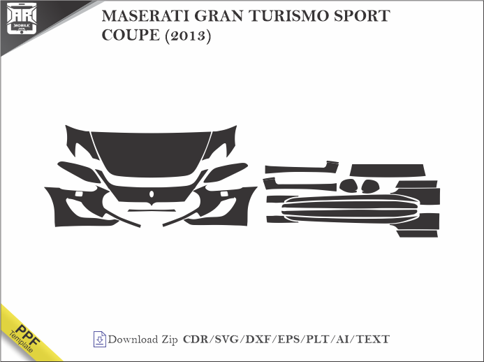 MASERATI GRAN TURISMO SPORT COUPE (2013) Car PPF Template