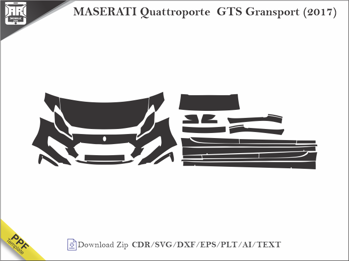 MASERATI Quattroporte GTS Gransport (2017) Car PPF Template