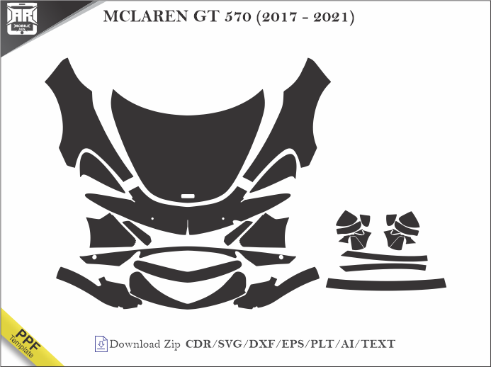 MCLAREN GT 570 (2017 - 2021) Car PPF Template