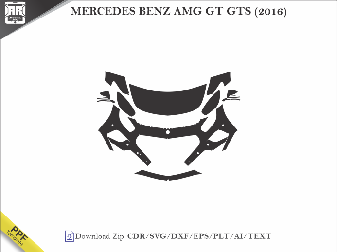 MERCEDES BENZ AMG GT GTS (2016) Car PPF Template