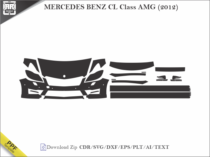 MERCEDES BENZ CL Class AMG (2012) Car PPF Template