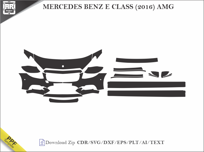 MERCEDES BENZ E CLASS (2016) AMG Car PPF Template