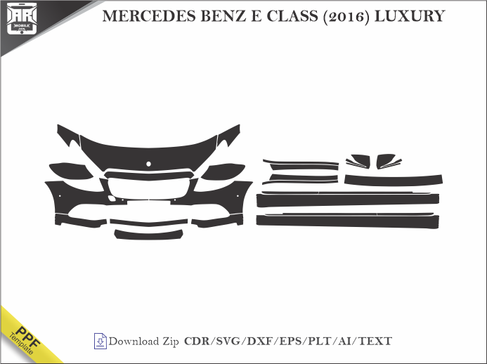 MERCEDES BENZ E CLASS (2016) LUXURY Car PPF Template
