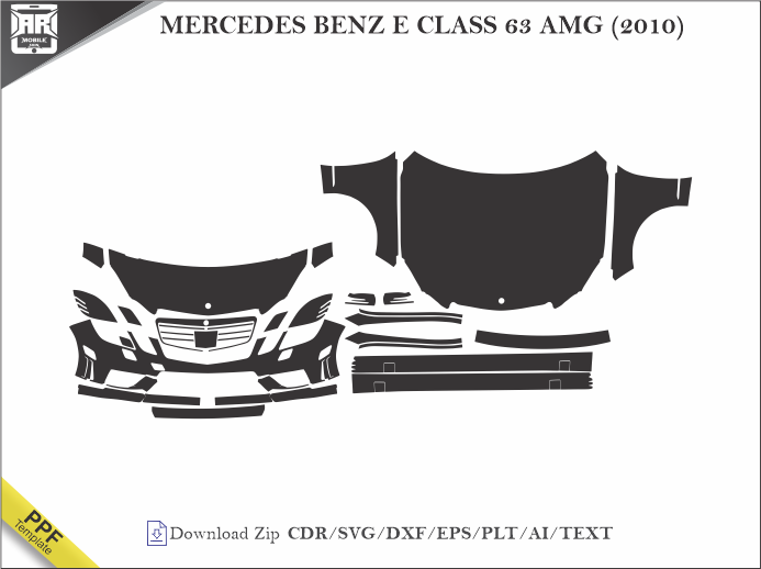 MERCEDES BENZ E CLASS 63 AMG (2010) Car PPF Template