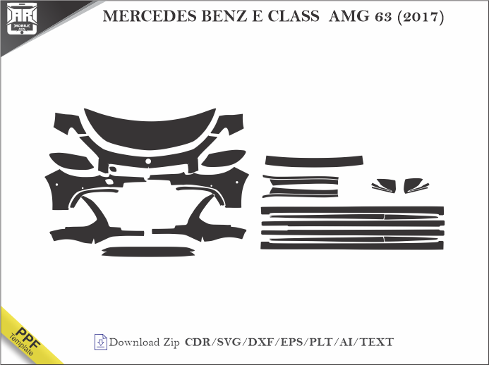 MERCEDES BENZ E CLASS AMG 63 (2017) Car PPF Template