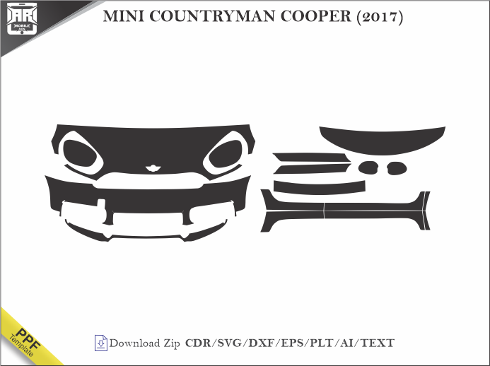 MINI COUNTRYMAN COOPER (2017) Car PPF Template