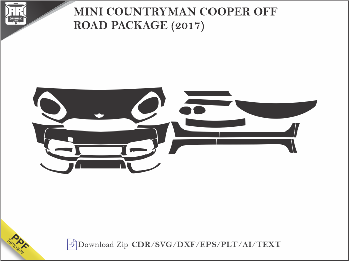 MINI COUNTRYMAN COOPER OFF ROAD PACKAGE (2017) Car PPF Template