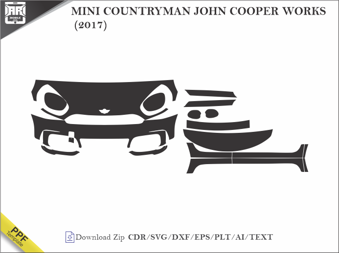 MINI COUNTRYMAN JOHN COOPER WORKS (2017) Car PPF Template