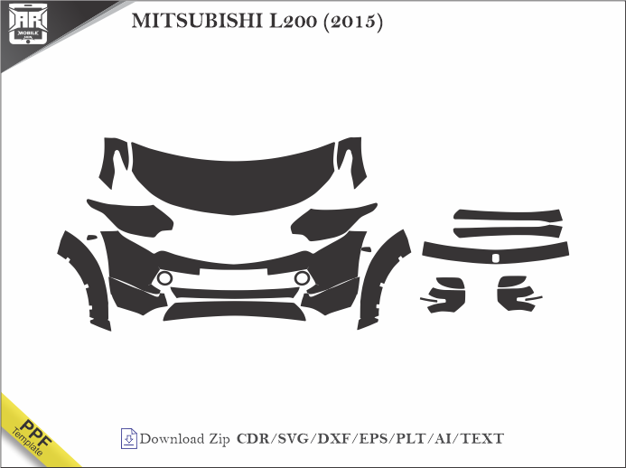 MITSUBISHI L200 (2015) Car PPF Template