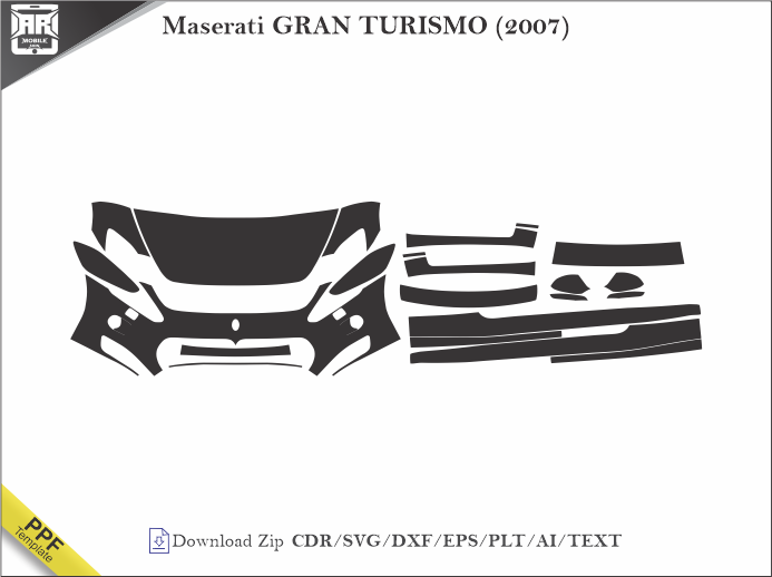 Maserati GRAN TURISMO (2007) Car PPF Template