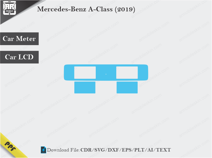Mercedes-Benz A-Class (2019) Car Screen Wrap Cutting Template