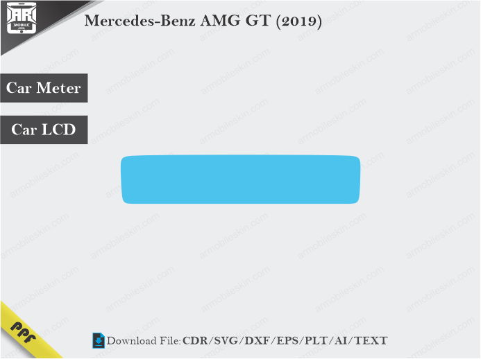 Mercedes-Benz AMG GT (2019) Car Screen Wrap Cutting Template
