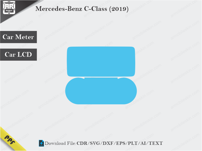 Mercedes-Benz C-Class (2019) Car Screen Wrap Cutting Template