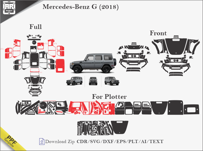 Mercedes-Benz G (2018) Car PPF Template