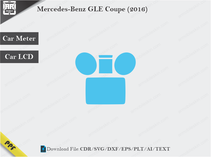 Mercedes-Benz GLE Coupe (2016) Car Screen Wrap Cutting Template