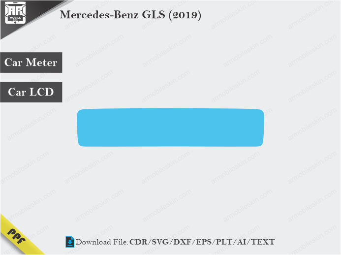 Mercedes-Benz GLS (2019) Car Screen Wrap Cutting Template