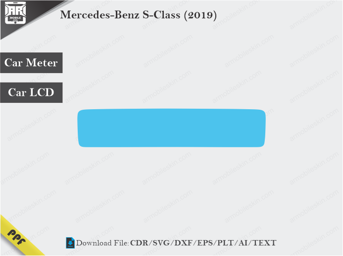 Mercedes-Benz S-Class (2019) Car Screen Wrap Cutting Template