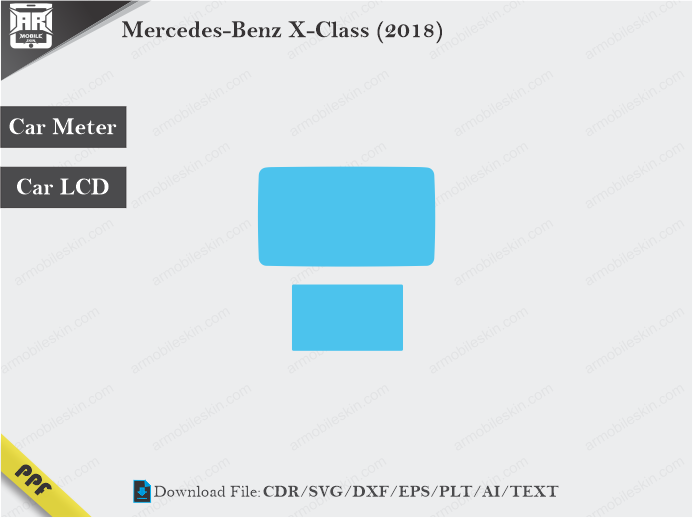 Mercedes-Benz X-Class (2018) Car Screen Wrap Cutting Template