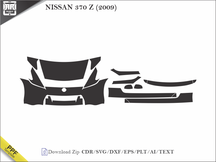 NISSAN 370 Z (2009) Car PPF Template