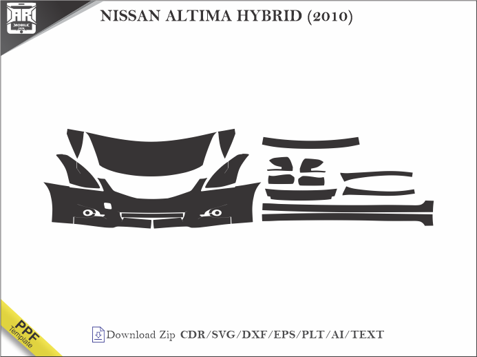 NISSAN ALTIMA HYBRID (2010) Car PPF Template