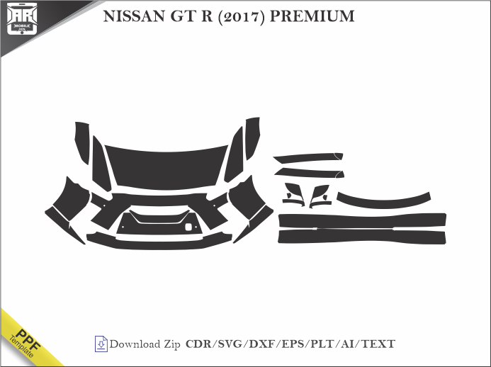 NISSAN GT R (2017) PREMIUM Car PPF Template
