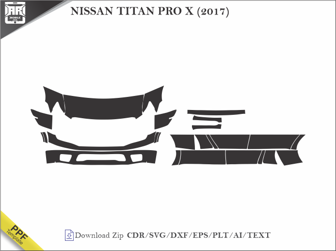 NISSAN TITAN PRO X (2017) Car PPF Template