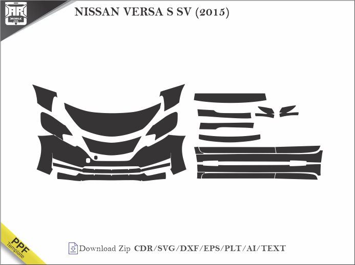 NISSAN VERSA S SV (2015) Car PPF Template