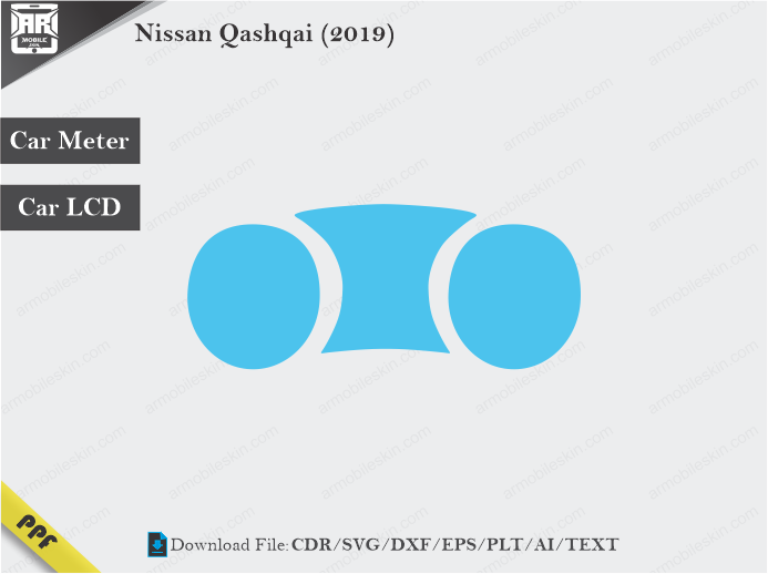 Nissan Qashqai (2019) Car Screen Wrap Cutting Template