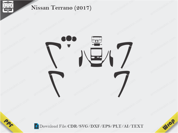 Nissan Terrano (2017) Car Interior PPF or Wrap Template