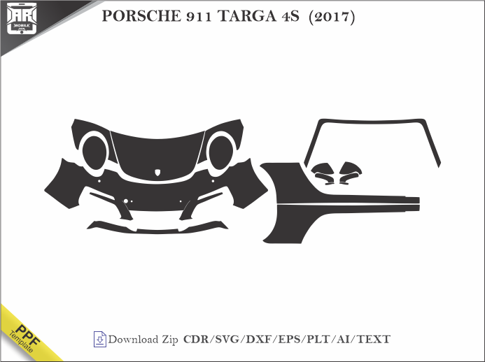 PORSCHE 911 TARGA 4S (2017) Car PPF Template