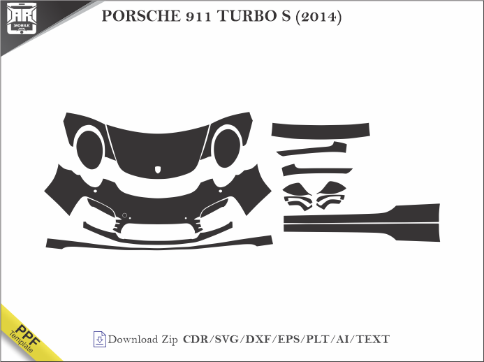 PORSCHE 911 TURBO S (2014) Car PPF Template