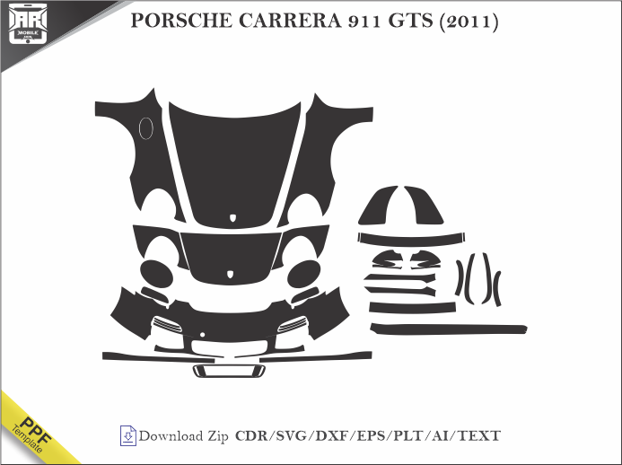PORSCHE CARRERA 911 GTS (2011) Car PPF Template