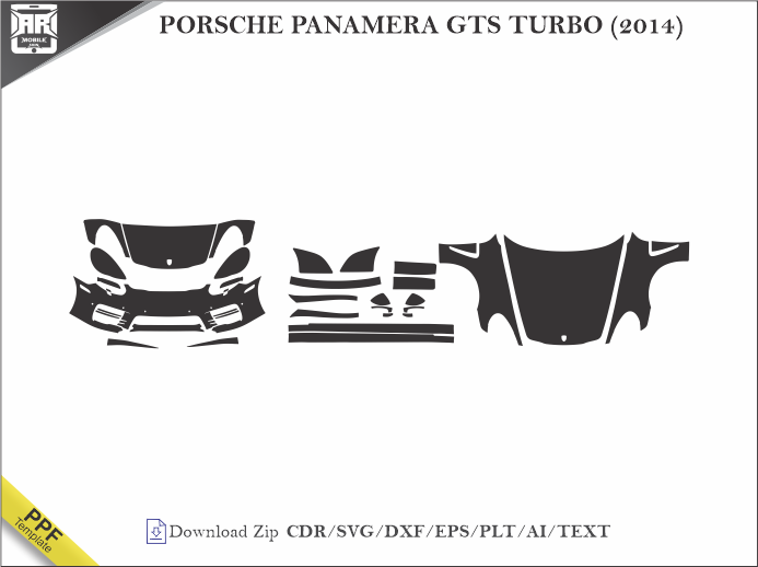 PORSCHE PANAMERA GTS TURBO (2014) Car PPF Template