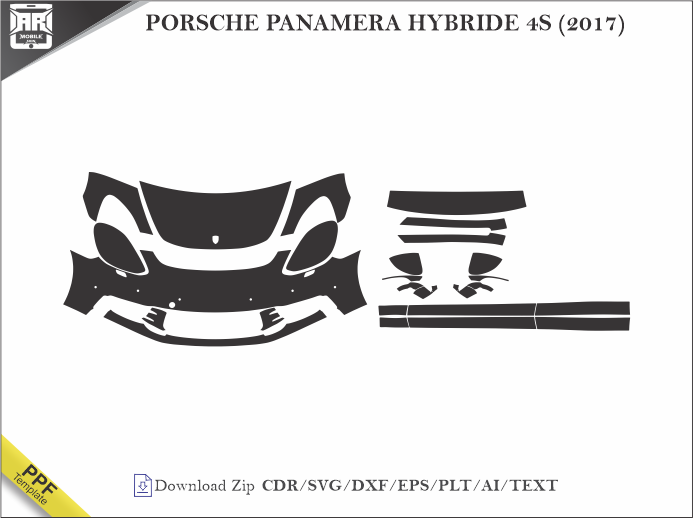 PORSCHE PANAMERA HYBRIDE 4S (2017) Car PPF Template