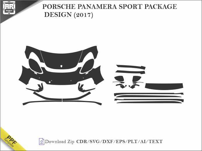 PORSCHE PANAMERA SPORT PACKAGE DESIGN (2017) Car PPF Template