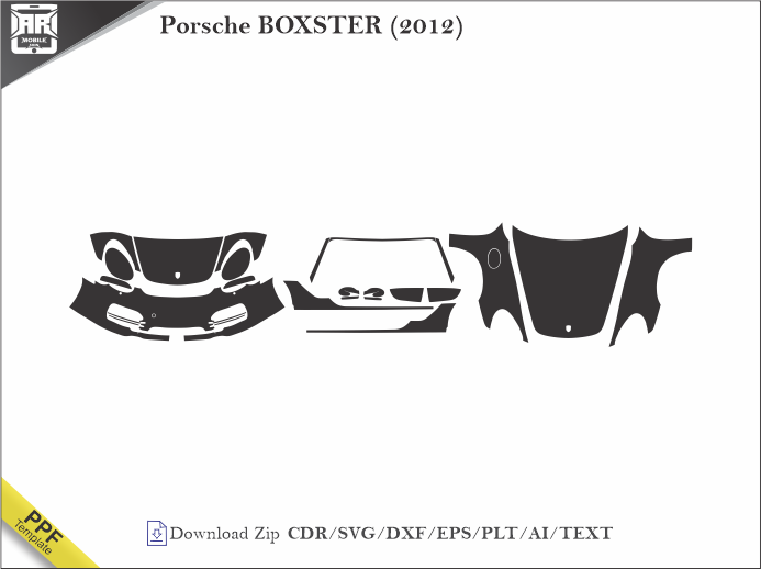 Porsche BOXSTER (2012) Car PPF Template