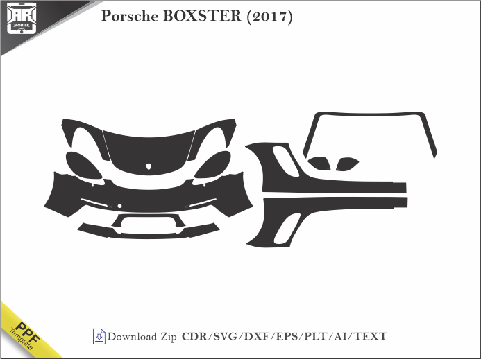 Porsche BOXSTER (2017) Car PPF Template
