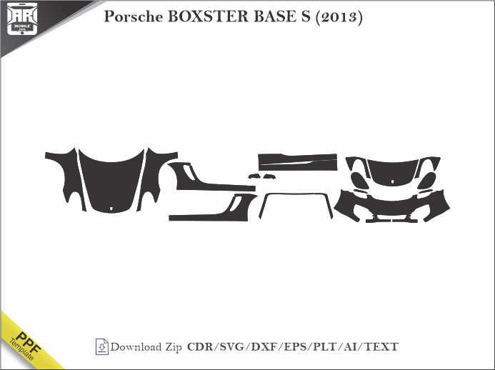 Porsche BOXSTER BASE S (2013) Car PPF Template