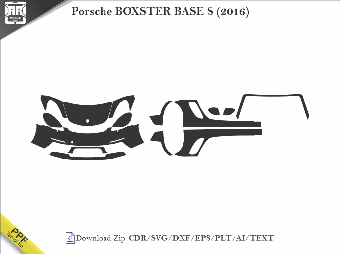 Porsche BOXSTER BASE S (2016) Car PPF Template