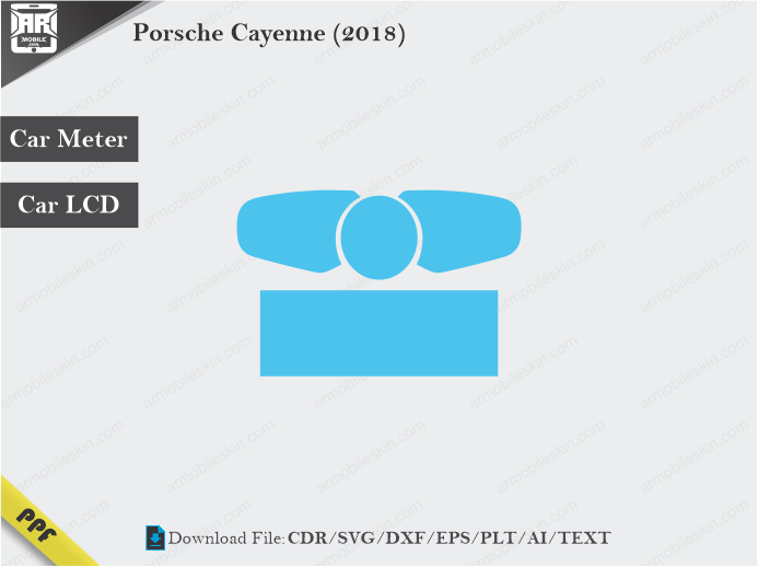 Porsche Cayenne (2018) Car Screen Wrap Cutting Template