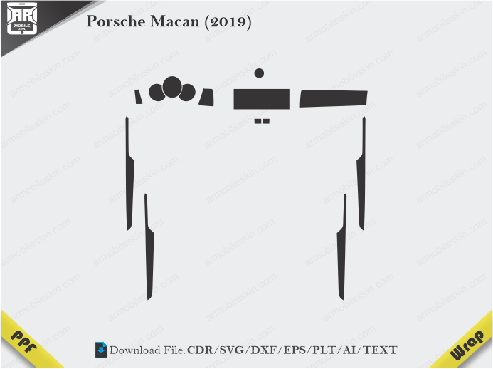 Porsche Macan (2019) Car Interior PPF or Wrap Template