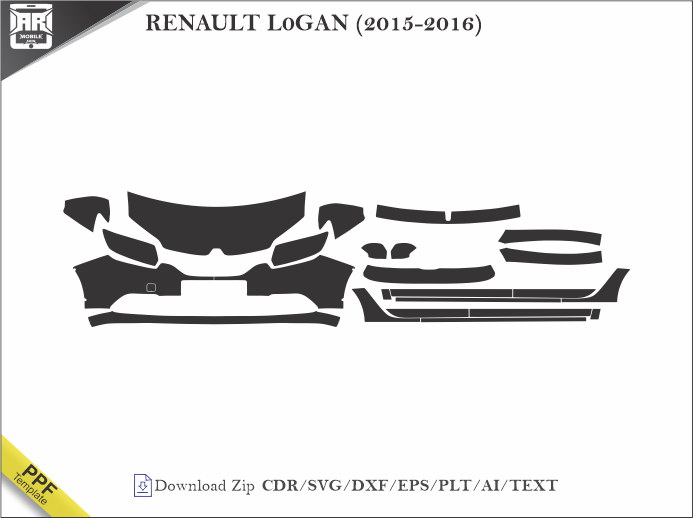 RENAULT L0GAN (2015-2016) Car PPF Template