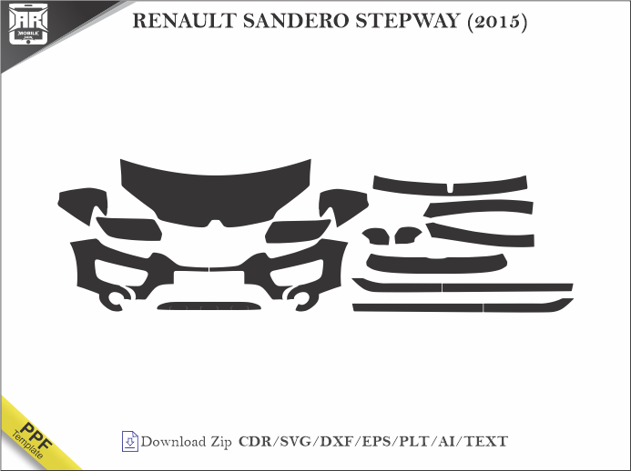 RENAULT SANDERO STEPWAY (2015) Car PPF Template