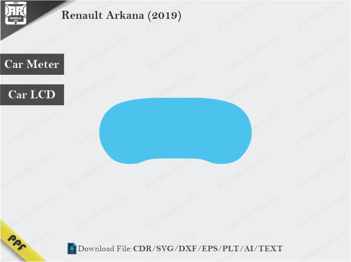 Renault Arkana (2019) Car Screen Wrap Cutting Template