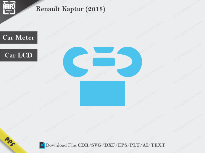 Renault Kaptur (2018) Car Screen Wrap Cutting Template