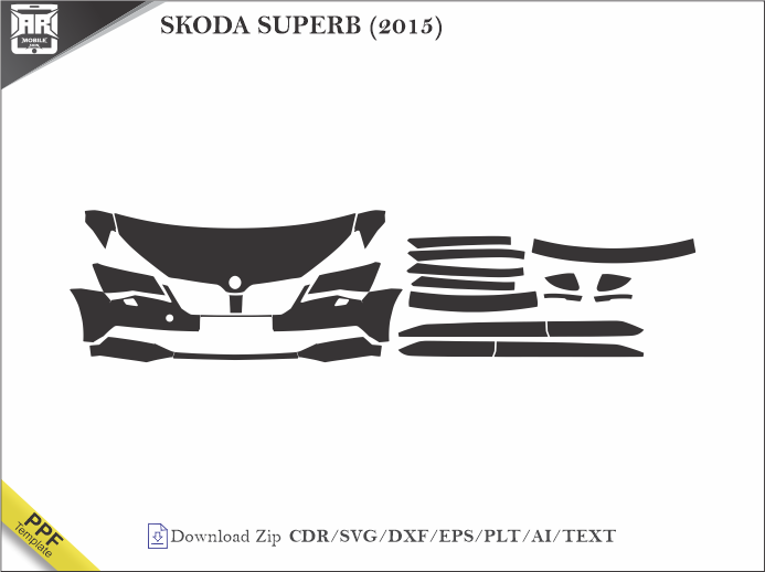 SKODA SUPERB (2015) Car PPF Template