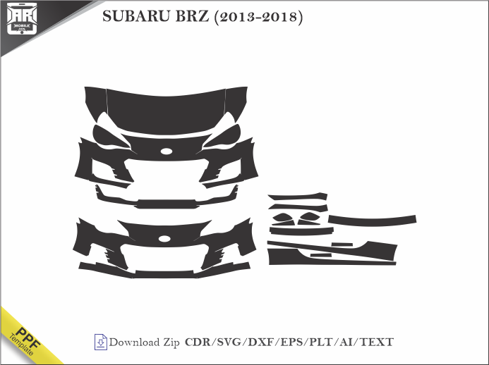 SUBARU BRZ (2013-2018) Car PPF Template