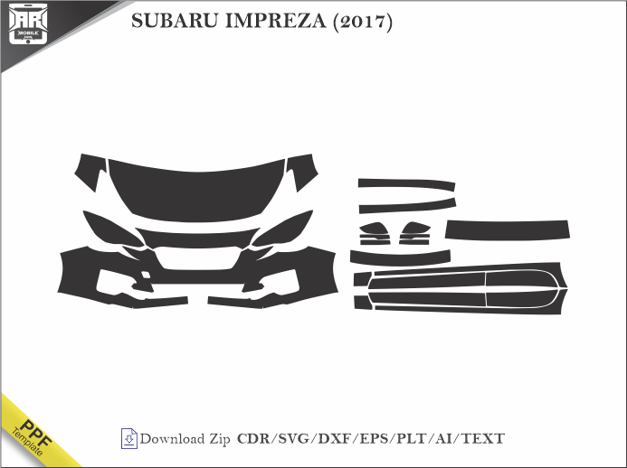 SUBARU IMPREZA (2017) Car PPF Template